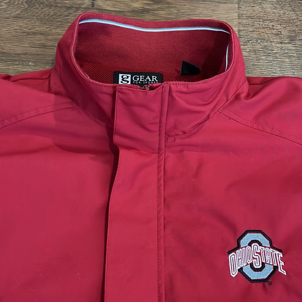 Ohio State Half Zip Short Sleeve Windbreaker Jacket Mens Medium - Picture 10 of 10